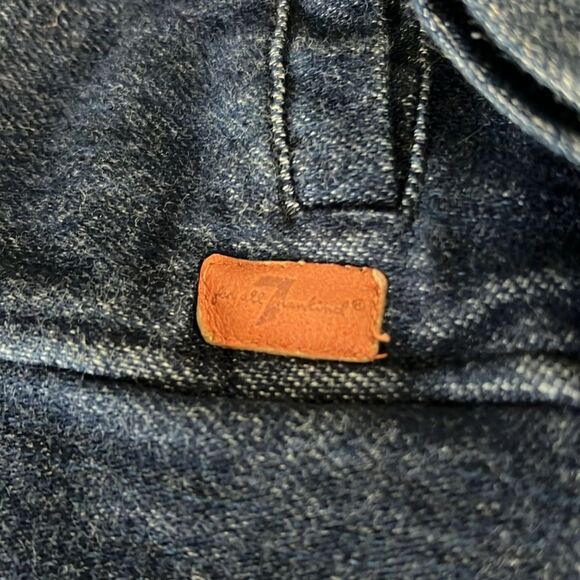 7 For All Mankind Bleach Wash 100% Cotton Hooded Full Zip Up Jacket Kids Size 5 - Picture 2 of 9